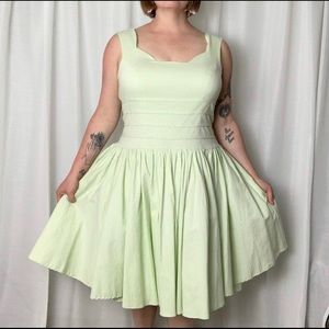 Mint green Unique Vintage drop waist dress